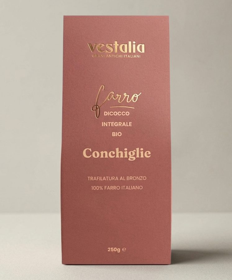 Packaging Conchiglie di Farro Dicocco Integrale Bio Vestalia