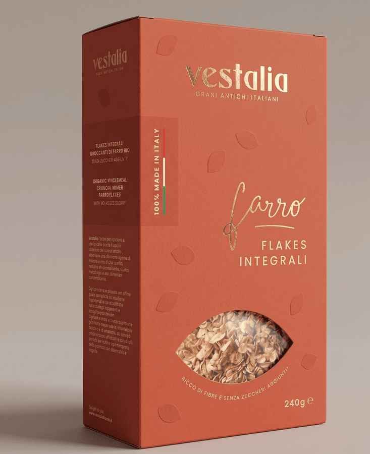 Packaging Farro Flakes Integrali Vestalia