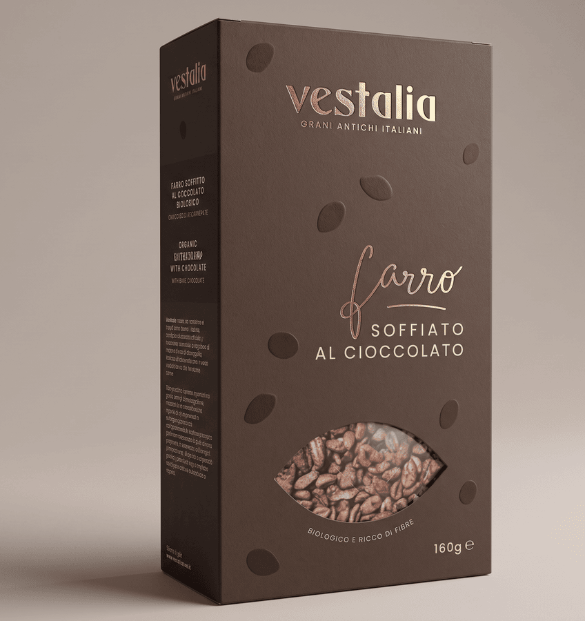 Packaging Farro Soffiato al Cioccolato Bio Vestalia