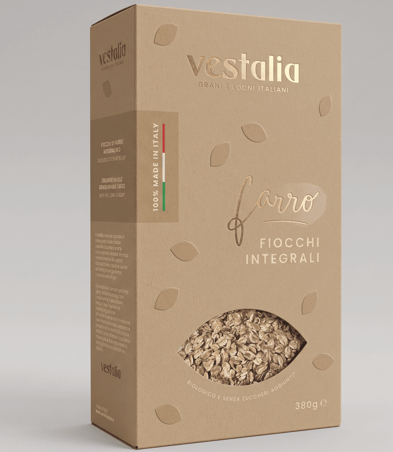 Packaging Fiocchi Di Farro Integrale Vestalia